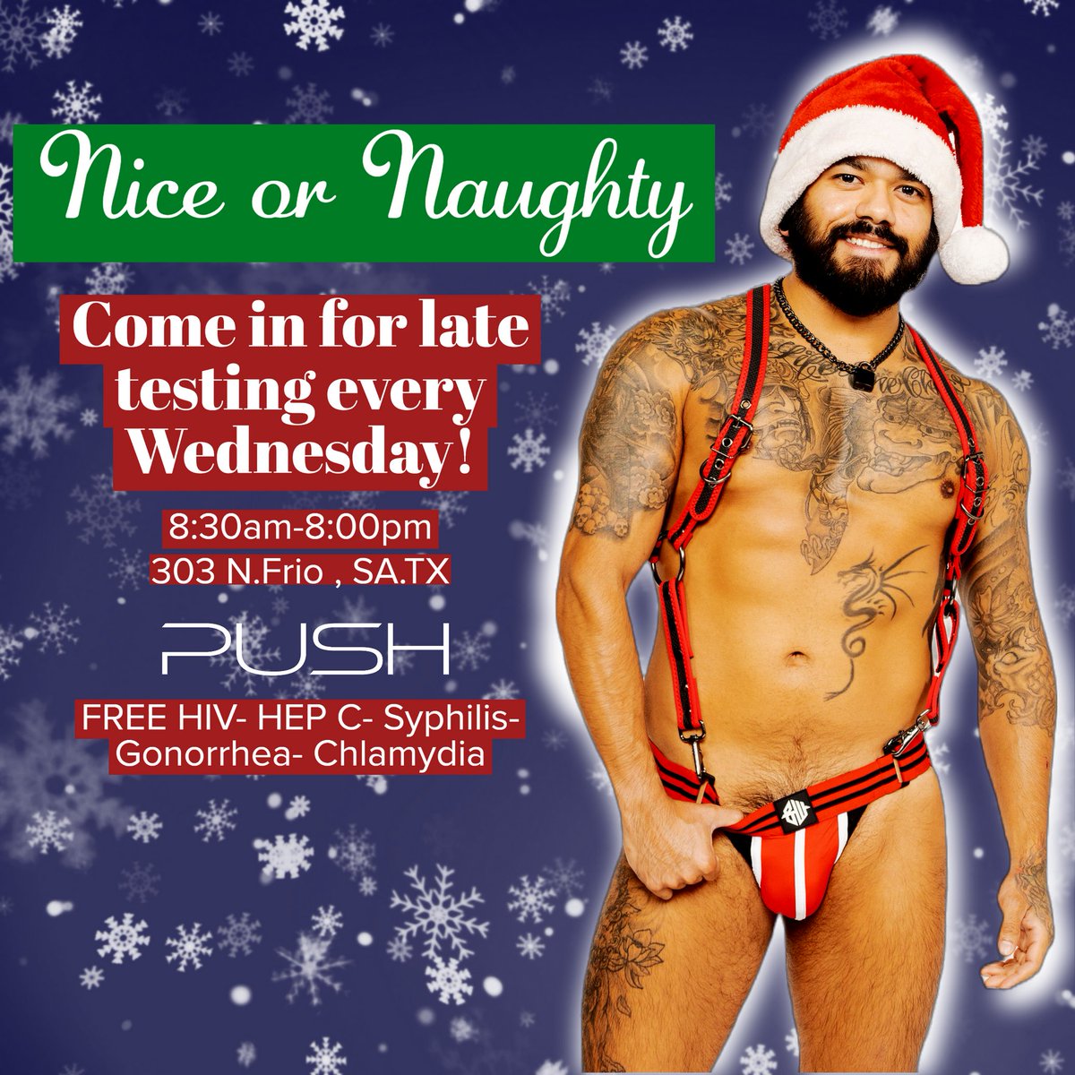 Stop by tomorrow night and receive the gift of free testing!🎁 Walk-ins encouraged! 💫⁠ l8r.it/jAlY
-⁠
⁠
#wednesday #latenighttesting #christmas #latenight #aarcsa #push #hivtesting