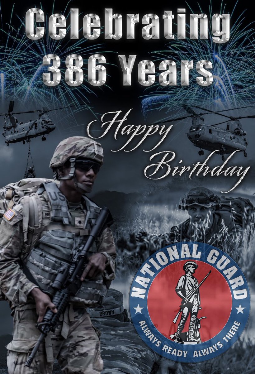 FightingFirst's tweet image. Happy Birthday to the U.S. National Guard! Established in 1636, we thank and honor our National Guard Soldiers who have served over the past 386 years, and those who currently serve. #fightingfirst #NationalGuard 💪