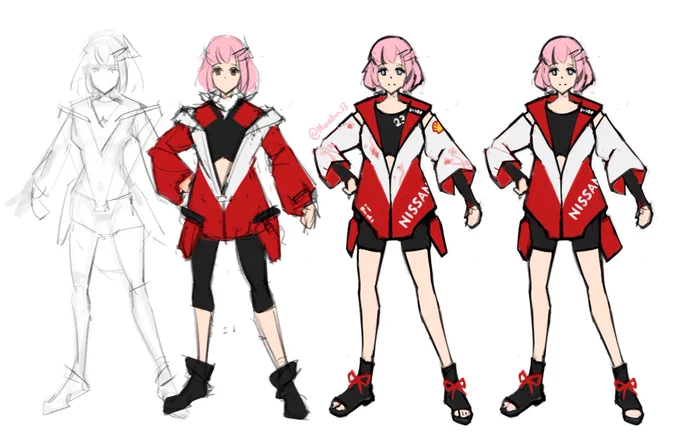 The Nissan Formula E gen 3 musume sketch.Who wants to go full electric?#FormulaE 