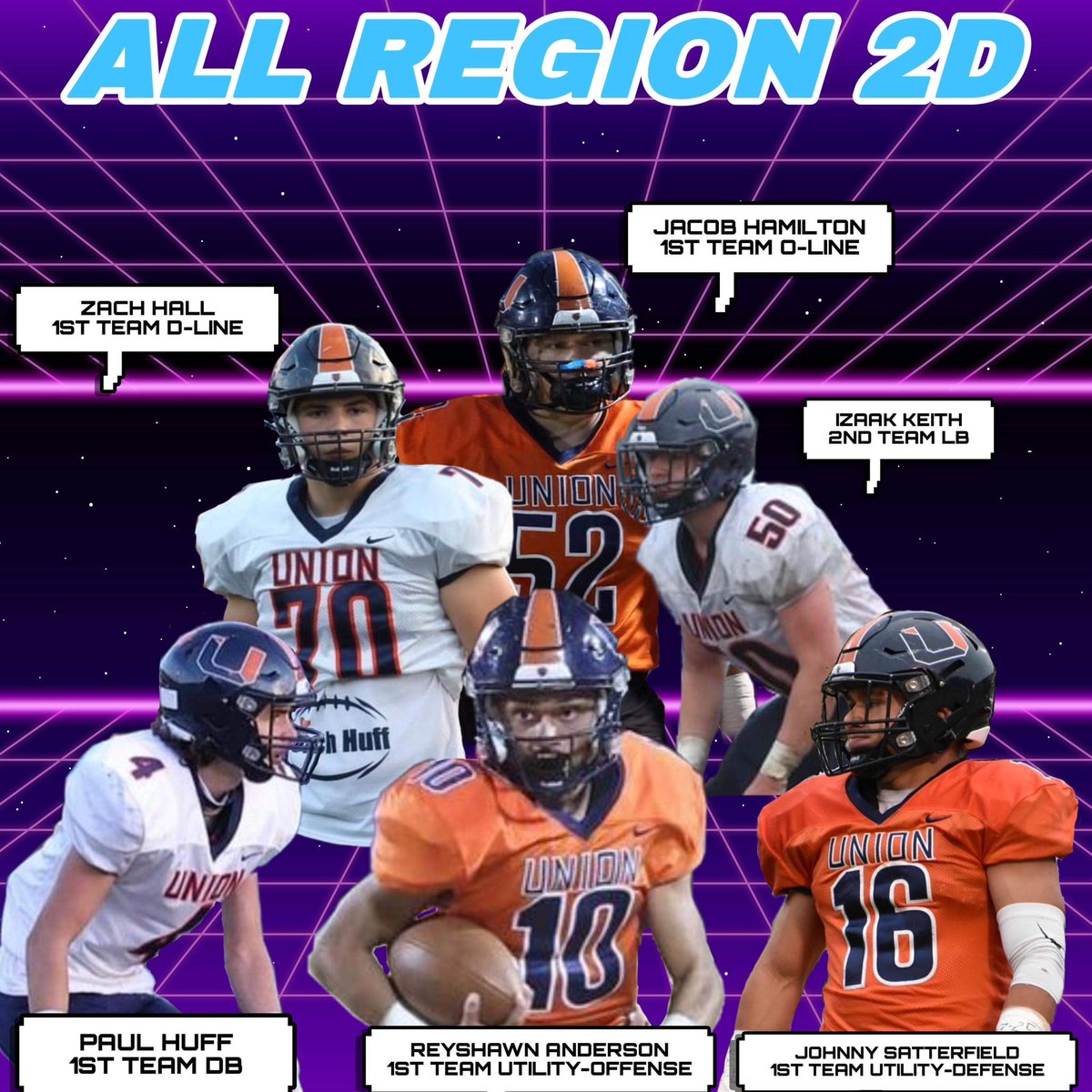 Congratulations to the following players on Regional Honors! #TheU