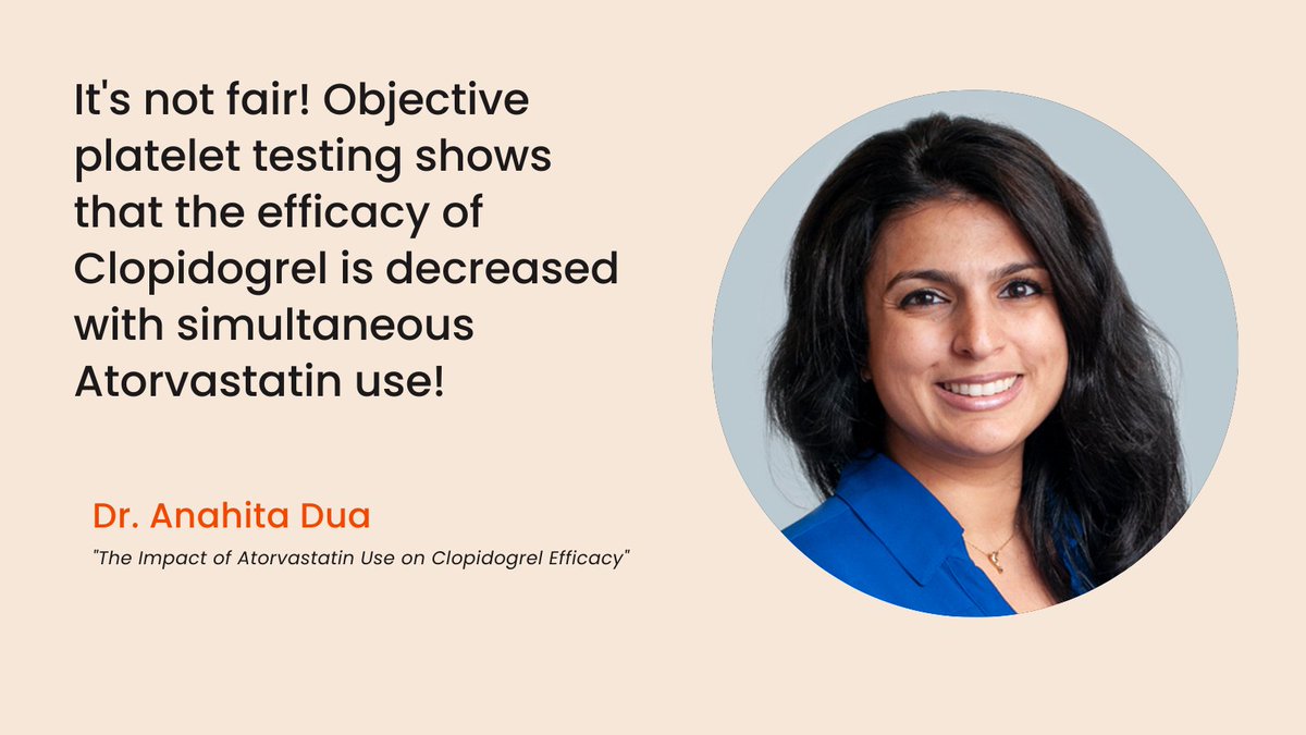 The SCVS annual meeting keeps you up to date on the latest innovations in vascular disease with abstracts like “The Impact of Atorvastatin Use on Clopidogrel Efficacy” from @anahitadua. #SCVS2023 

Registration is open click here: web.cvent.com/event/408c720c…