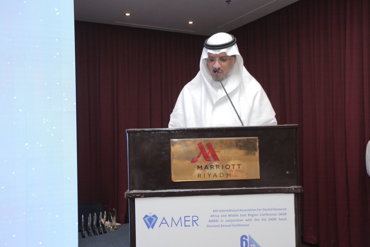 IadrAmer's tweet photo. Thank you very much Dr.Mohammad Al-Harthy 
The president of @IadrSaudi (the hosting division) and head of the committees of the 
#6th_IADRAMER_Conference 
#3rd_IADRSaudi_Conference https://t.co/FO7UBAR9Xu
