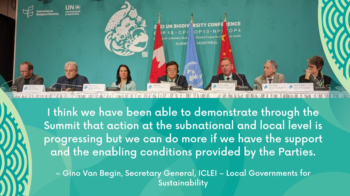 #7thSummitCOP15 demonstrated the actions of subnational govts &amp; cities from around the 🌎 for biodiversity, thanks to the collaboration between <a href="/ICLEI/">ICLEI</a>, <a href="/Regions4/">Dan Muasa</a>, <a href="/MRIF_Quebec/">Relations internationales du Québec</a>, <a href="/MTL_Ville/">Ville de Montréal</a> &amp; <a href="/UNBiodiversity/">UN Biodiversity</a> &amp; engagement &amp; support of the City of Kunming &amp; Yunnan Province 🌱 #COP15