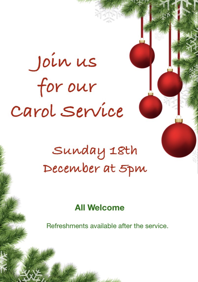 We’d love to see you THIS Sunday at our Carol Service at 5pm 🎄