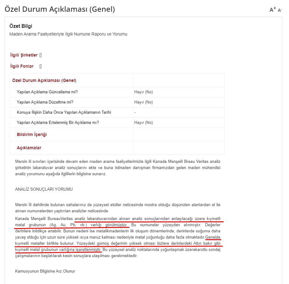 Ne deyiysek o fazlası var eksiği yok!🥶

Ne demiş Kanadalı analiz şirketi ;
derinlerde diyor daha neler neler çıkacak diyor! 😎#KUYAS 

Nerde bizim bi madenci arkadaş vardı!
Gelsin bize bi anlatsın bakalım! <a href="/AcHn26/">AcHn26</a>