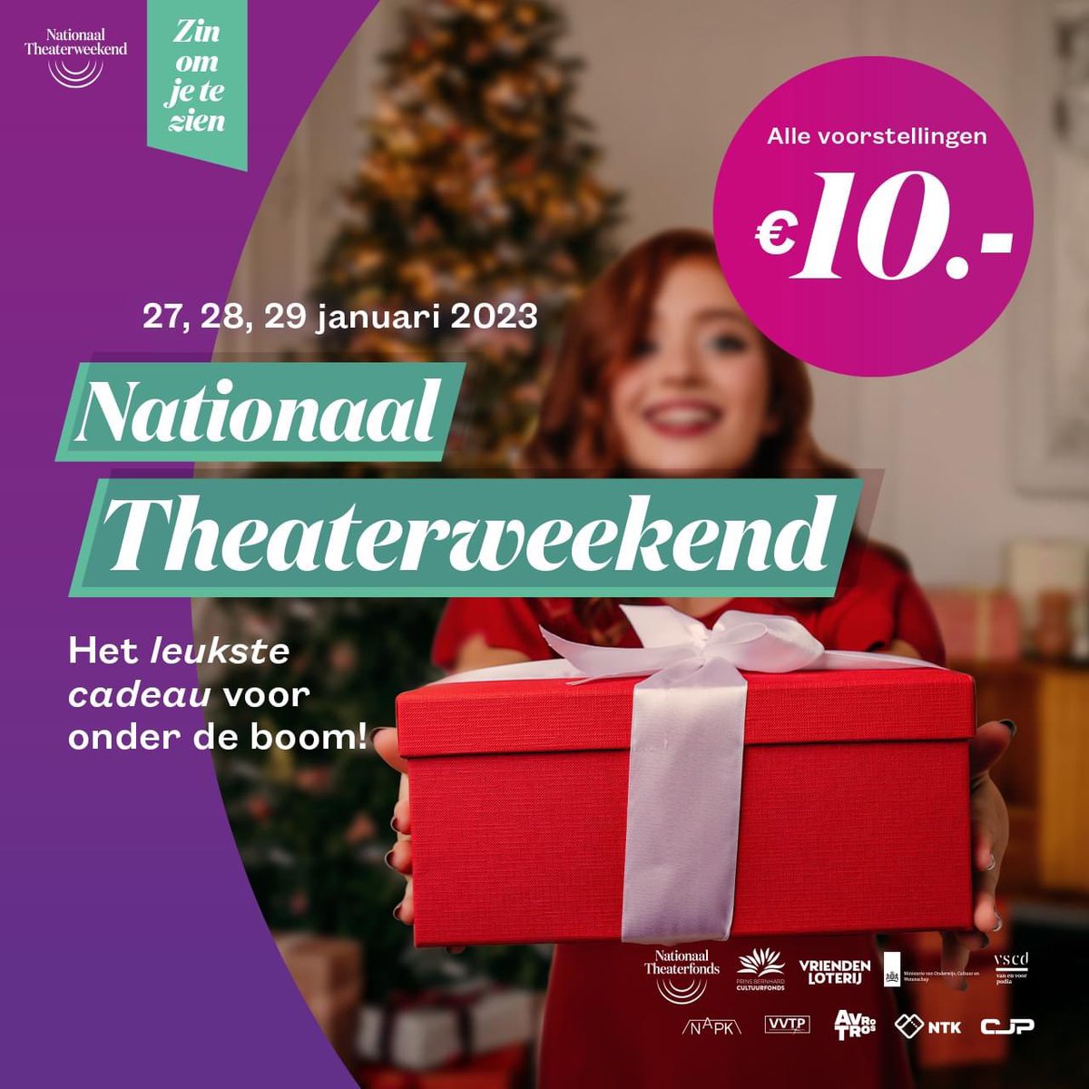 Ben je nog op zoek naar een origineel kerstcadeau?🎄 Geef dan een voorstelling van het Nationaal Theaterweekend cadeau! In dat weekend kun je voorstellingen voor een tientje bezoeken in Theater Geert Teis én het GRATIS circusfestival Ommelebom beleven! 👉: bit.ly/3uzCe2y