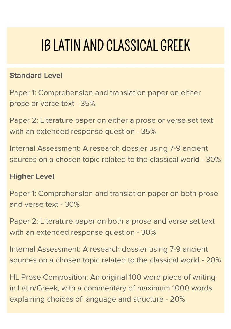 brentwood_ib's tweet photo. IB Subject Focus: Latin and Greek, part of Group 2 (Language Acquisition). @Brentwood_Clscs #ithinkthereforeib https://t.co/B4VaG1hCuZ