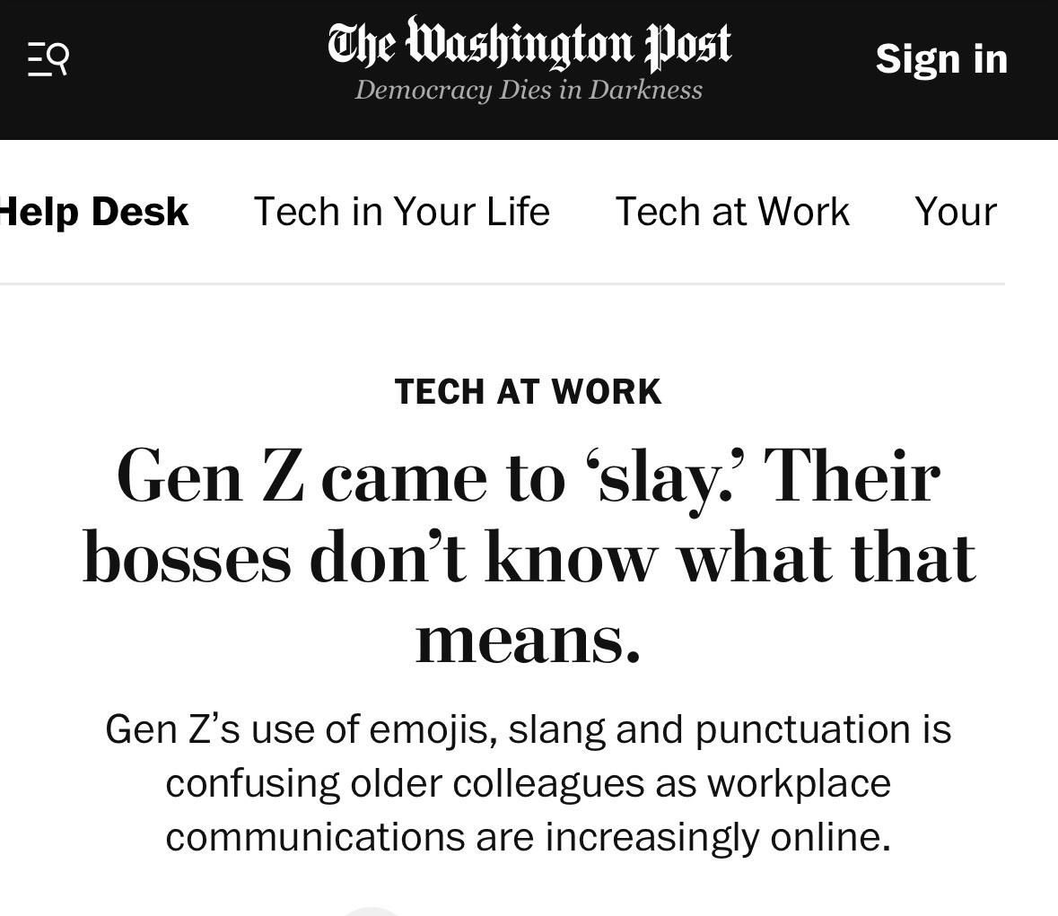 Democracy dies in darkness.