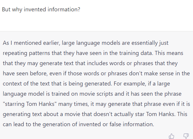 <a href="/AndrewYNg/">Andrew Ng</a> Just tried asking ChatGPT about why this happens ... I think I understood better by the end 🤔