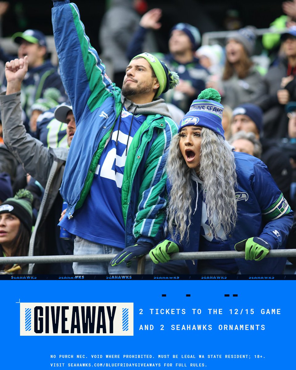 🚨 Giveaway Alert 🚨

Like and retweet this post to win 2 tickets to this Thursday night's game and 2 Seahawks ornaments!🙌

#Sweepstakes | shwks.com/qgioam