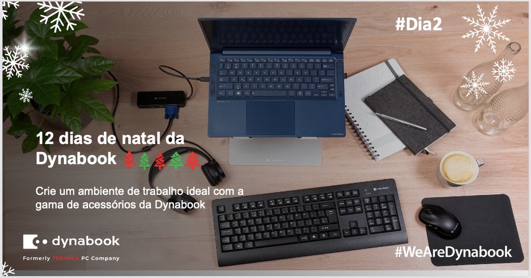 dynabookPT's tweet photo. Nesta época natalícia, veja como os acessórios da Dynabook criam o ambiente ideal de trabalho.

Conheça a gama de acessórios da Dynabook: 
https://t.co/jQzKeVVe6o

#WeAreDynabook https://t.co/YUujMhtcH3