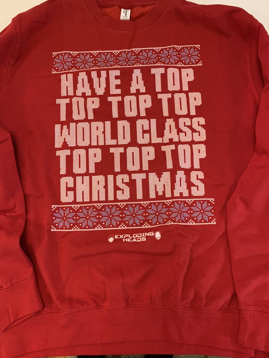 bgudjonsson's tweet photo. Top top top top top World class top top Christmas jumpers from @Exploding_Heads. Get yours here: https://t.co/AAu6zfApRs https://t.co/CDjfcsz81k