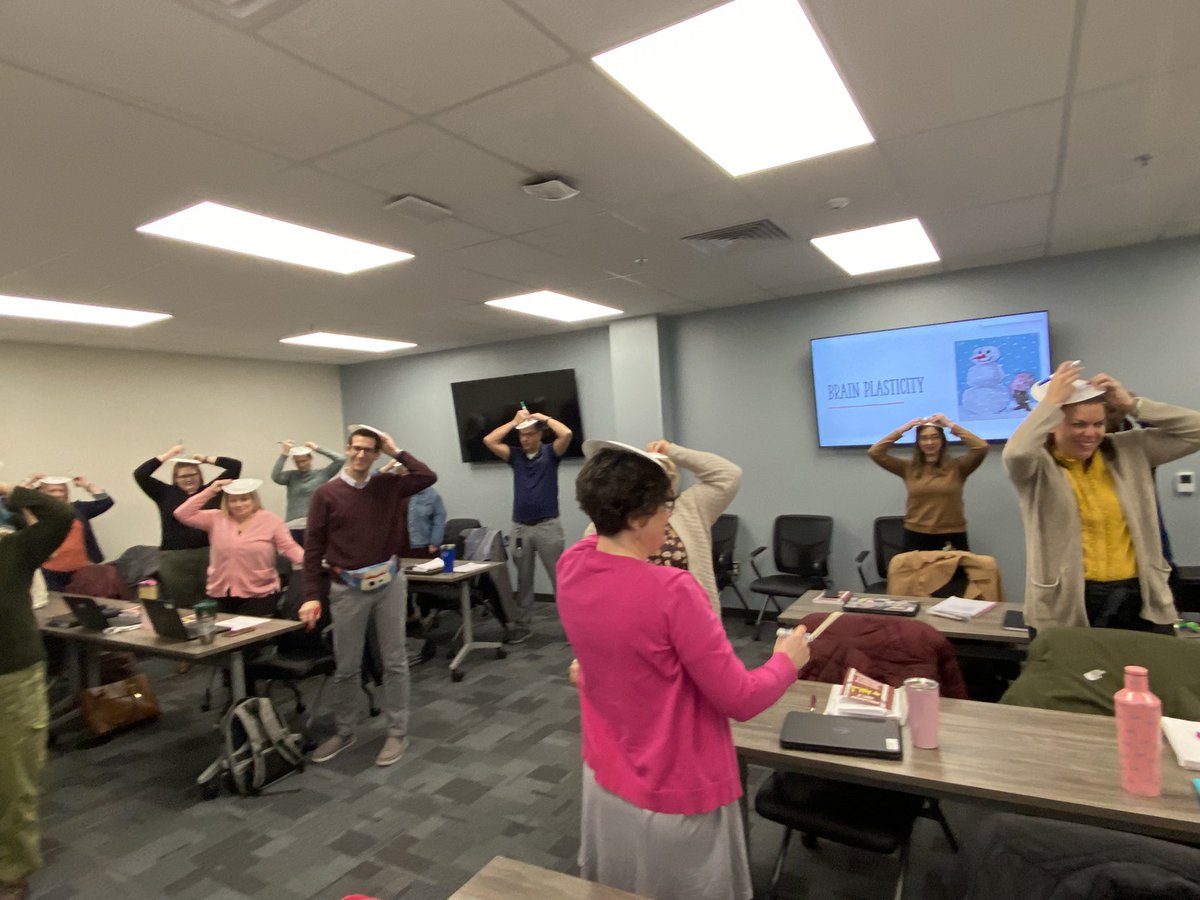 Department Chairs experienced and explored brain plasticity through modified exercise from <a href="/mrhooker/">Carl Hooker</a>’s Ready, Set, Fail. There was lots of laughter and more than a few 💡 <a href="/HCPSlearns/">HCPS Learns</a>