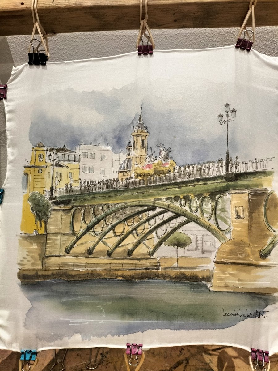 locodelcolor's tweet photo. La luz de Triana en seda.
Pañuelos de seda pintados a mano. https://t.co/TLmCo9ZIoN