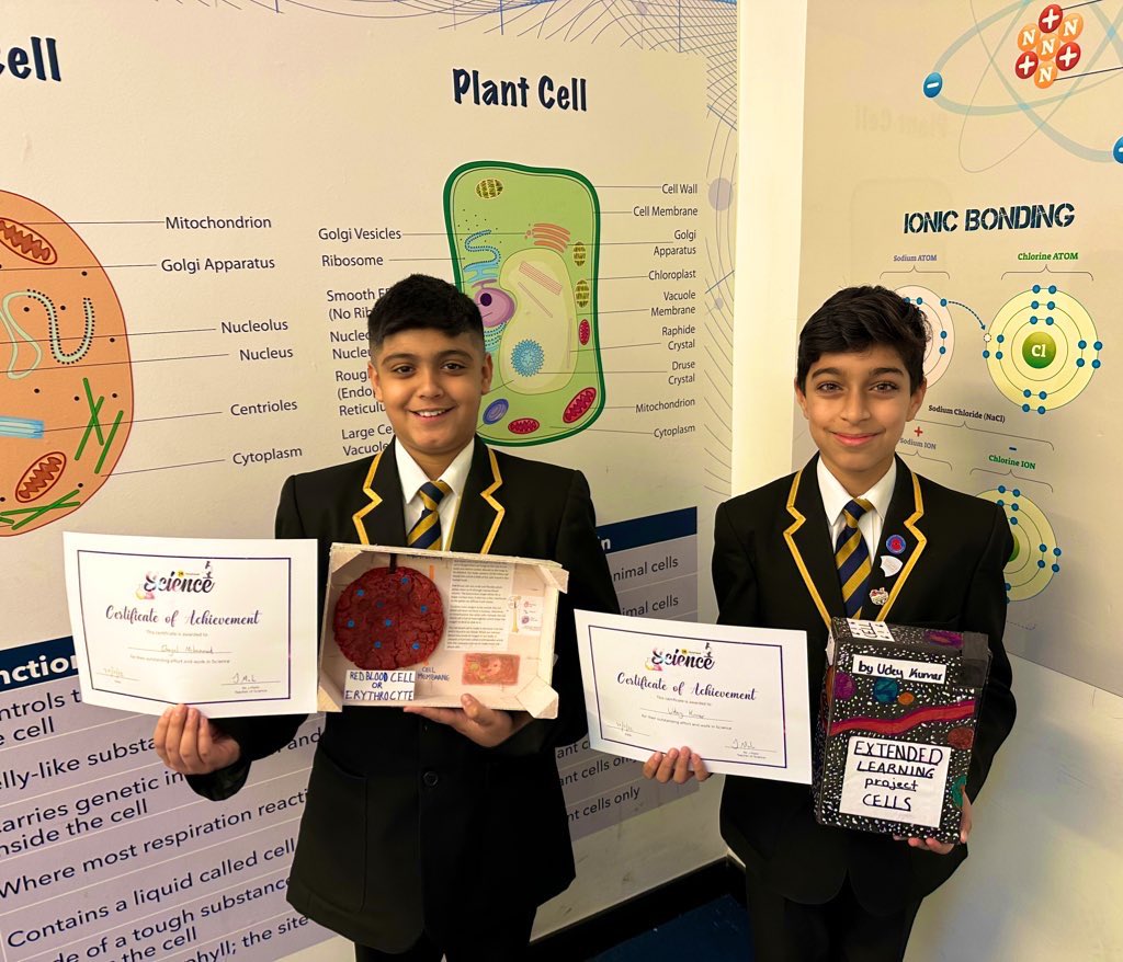 ScienceHolyhead's tweet image. Another special shout out to our year 7 cells competition winners, Danyal and Udey! Both produced amazing model cells and a great piece of writing to accompany it. Well done to you both! @holyhead_school