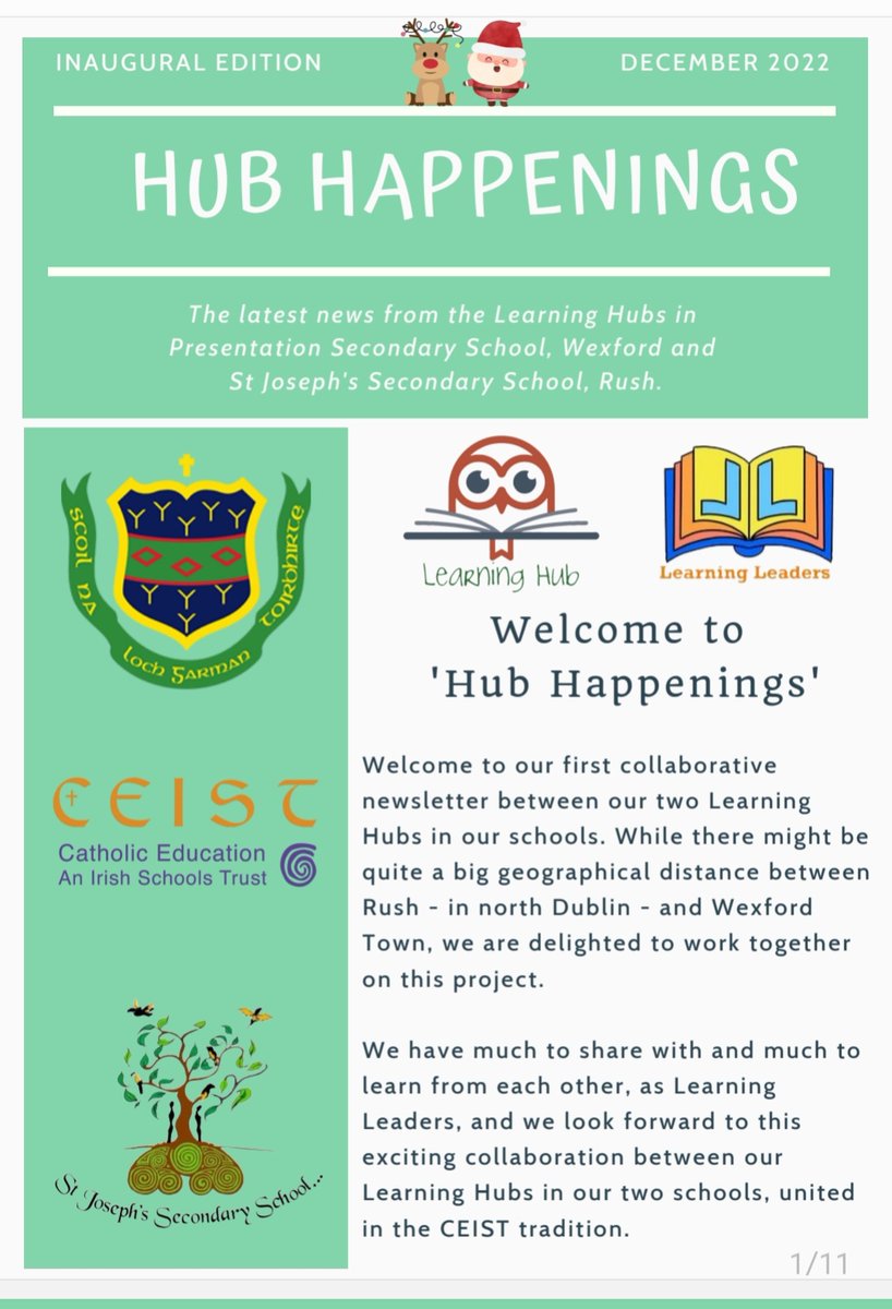 KevinDowling19's tweet photo. What a morning! 😁 A privilege to have @PresWexHub &amp; @Joe_Rolston visit @StjLeaders! 
1st edition of the Learning Hub Newsletter is incredible 📰 Very exciting partnership between both Learning Hubs! We'll return visit to @PresWex very soon! 📚👩‍🎓👨‍🎓✏️ @DaraghNealon @stjosephsrush https://t.co/hWPnyxUJfp