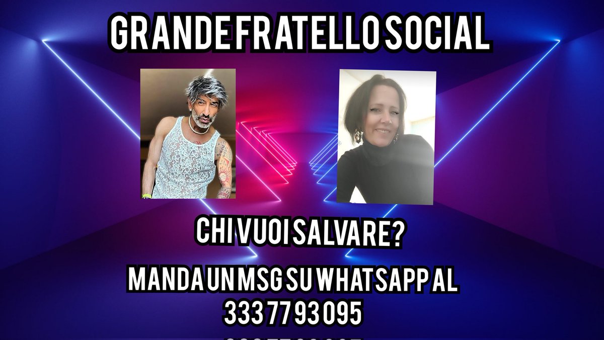fratello_social's tweet photo. Chi vuoi salvare fra Maurizio e Monika votate https://t.co/boZnnYPxIP