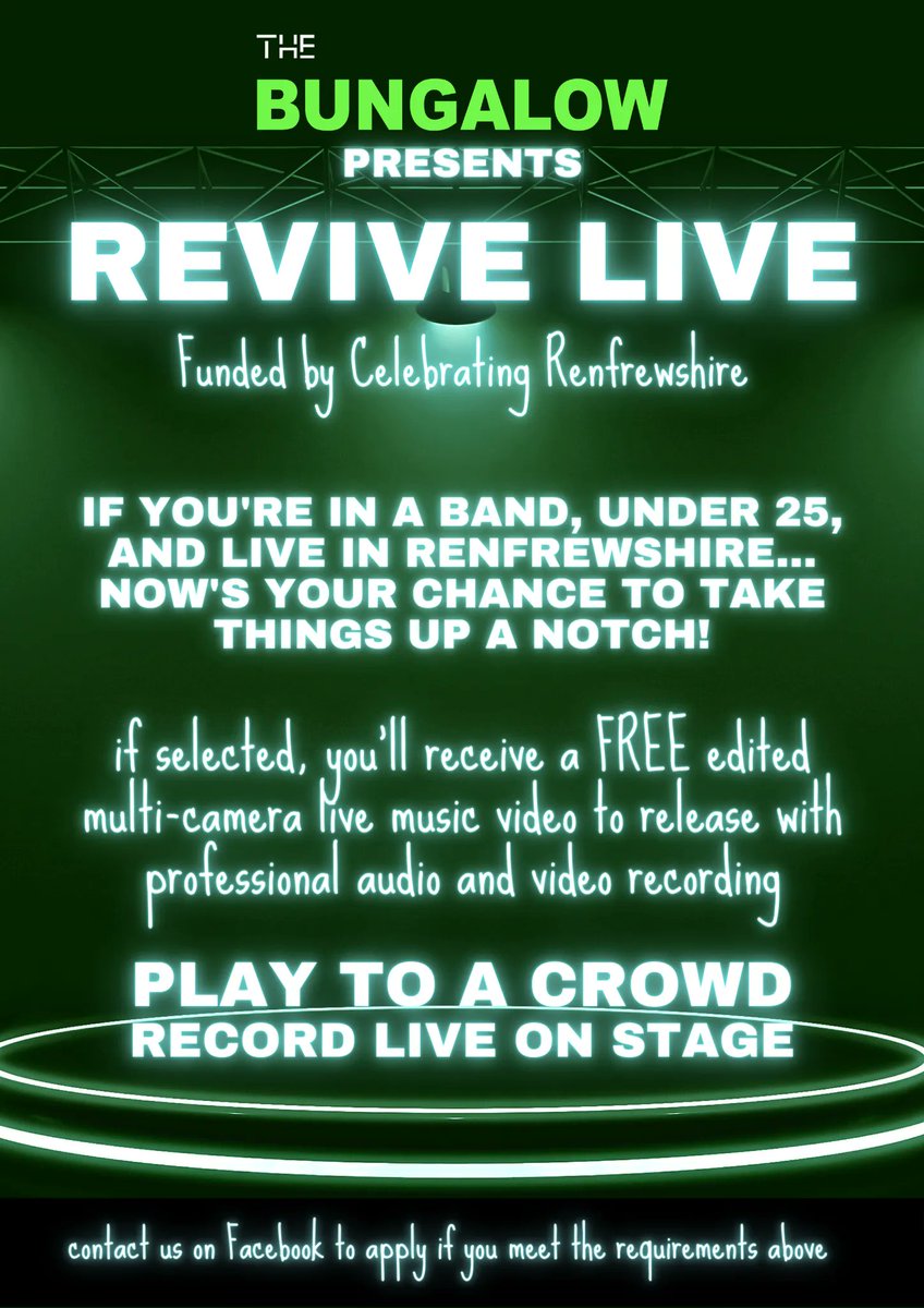 The Bungalow on Twitter "25 or under? In a band or solo? Want to make