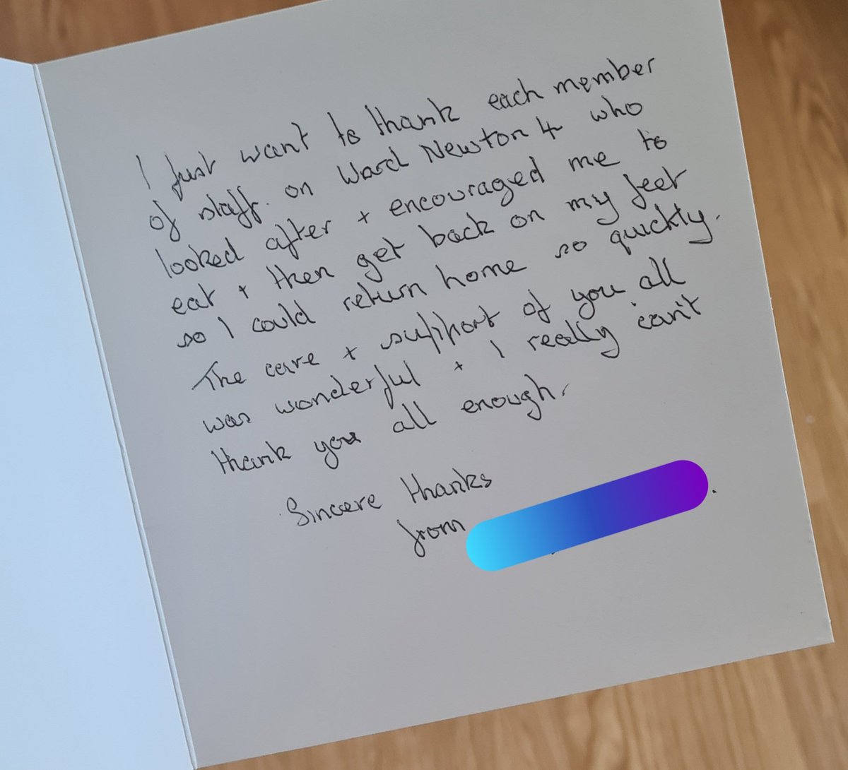 ViennaM_'s tweet photo. You know you're doing something right when the team receives a card like this π₯° #MDTeamwork @Clarke11Sarah @swb_slt @SWBHNutrition @swbot_neuro #stroke #nutrition #wellbeing #rehabilitation https://t.co/00pj27nEAk
