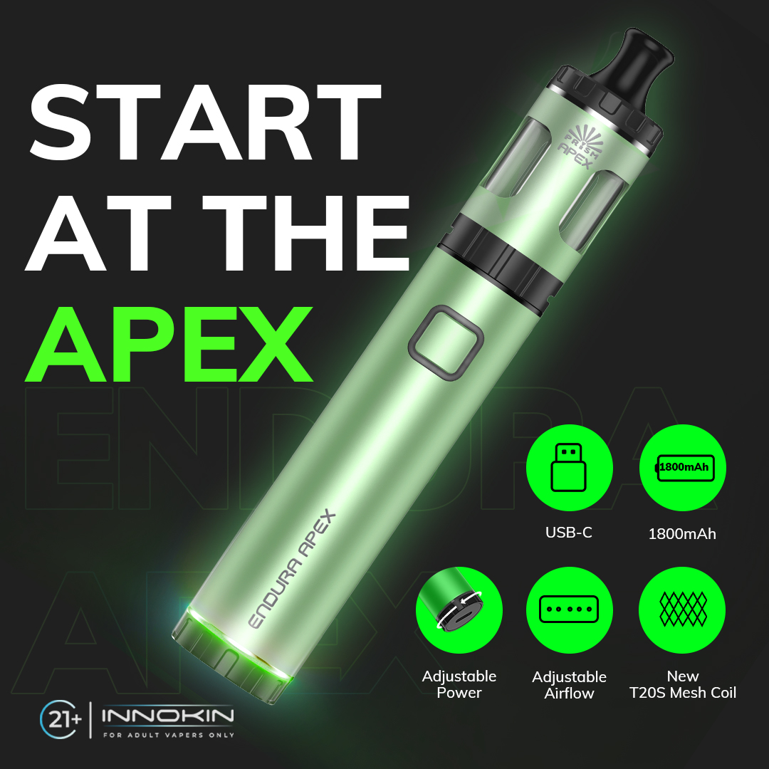 Innokintech's tweet photo. Start at the APEX with the Endura APEX kit.
The next-generation T20S Mesh coil unlocks the truest potential of your e-liquids with outstanding flavour and satisfying throat hit.
18/21+ only
#INNOKIN #EnduraApex #vaping #vapelife #vapecommunity #INNOKINendura #MTLvaping #MTL https://t.co/tWW75N9vBv