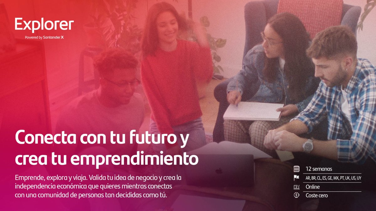 ExplorerByX's tweet photo. Últimas horas para dar el primer paso y hacer tus sueños realidad: ¡enciende tu lado emprendedor! Tus ideas de hoy son las soluciones globales del mañana.
El momento es ahora. 🚀
https://t.co/VgDvgPZ38L https://t.co/LUv0cR6H6T