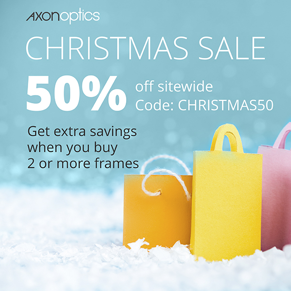 AxonOptics's tweet image. Celebrate the Season With 50% Off! 🎅 - axonoptics.com/shop