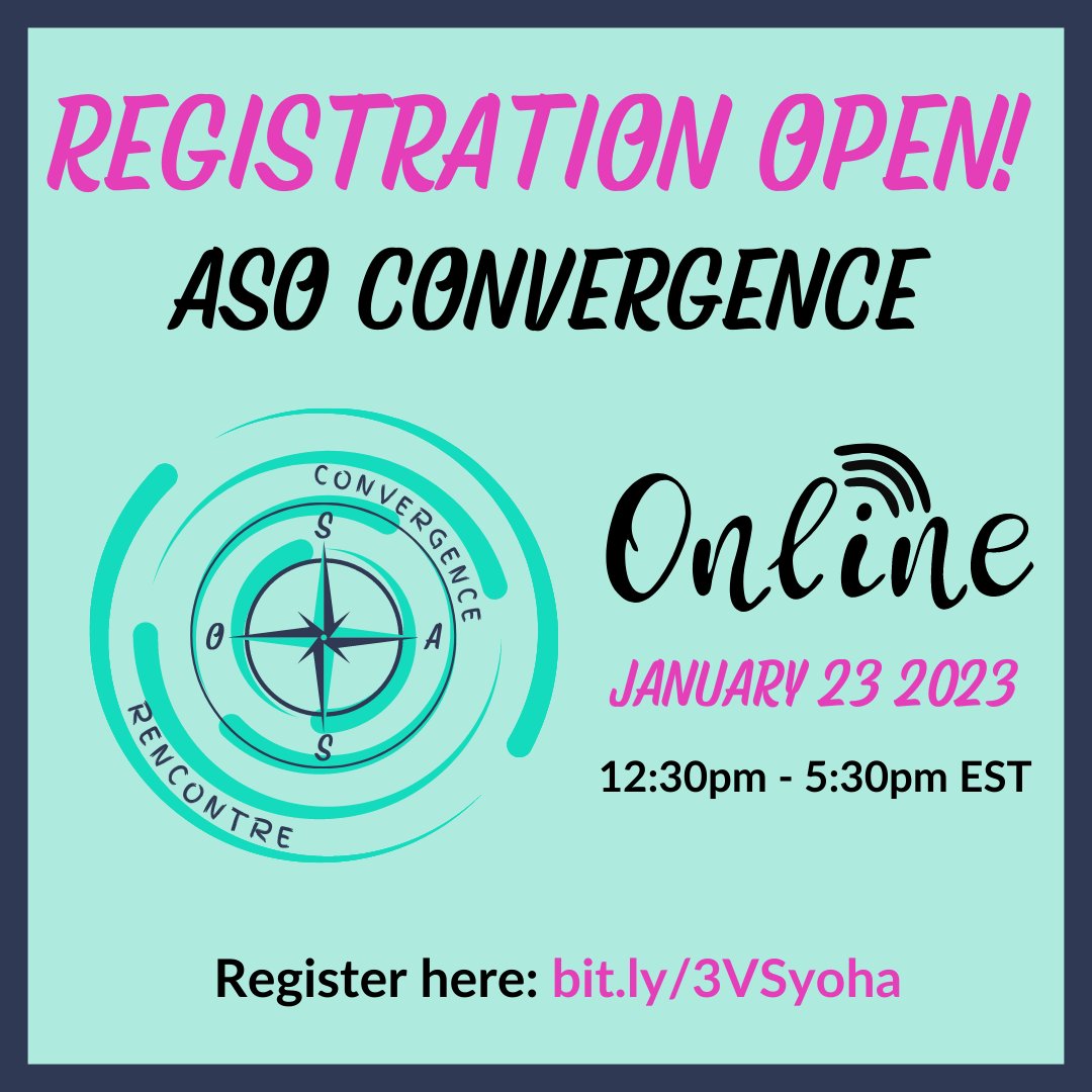 You can now attend the ASO Convergence Conference from home!

Register now to join us virtually on the 23rd of January by following the link in our bio or here: bit.ly/3VSyoha.