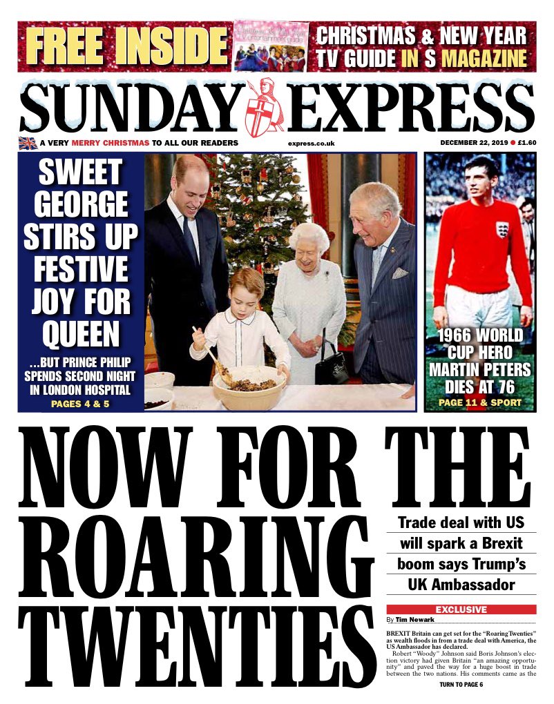 I still believe that this headline I wrote when I was Editor of the Sunday Express may have perhaps, err.. jinxed, the last three years a little