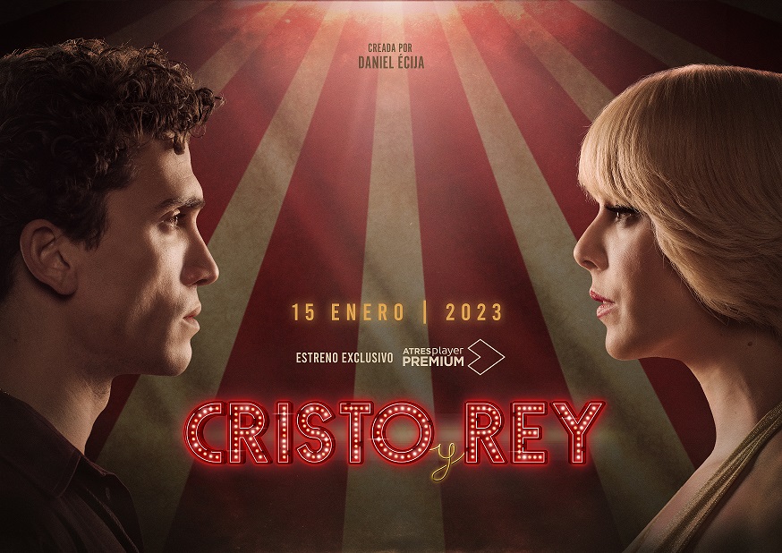 cristoreyserie's tweet photo. 💥 15 de enero de 2023 💥

🎪Estreno en exclusiva de #CristoYRey en #ATRESplayerPREMIUM. 🐘

👉 @jaimelorente Y @belencue encarnan a la pareja protagonista. 💛 

⏳ Comienza la cuenta atrás... ¿Te lo vas a perder?😜 https://t.co/HDtTOBLEEe