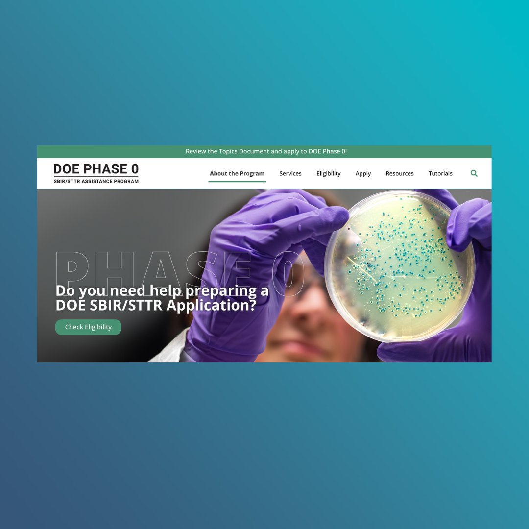 🚨 Great opportunity for tech entrepreneurs and small tech companies 🚨

The Department of Energy is seeking technology entrepreneurs with expertise in renewable energy and beyond. Letters of intent are due on January 3, 2023. Learn more ➡️ doephase0.dawnbreaker.com