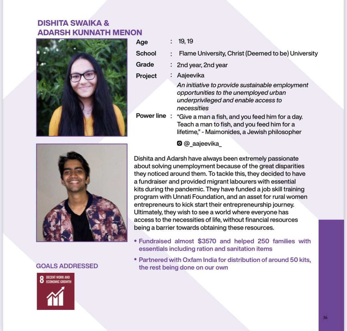 Activate1M1B's tweet photo. Dishita and Adarsh have always been extremely passionate about solving unemployment because of the great disparities they noticed around them 

#ActivateSummitNYC @Activate1M1B @ActivateImpact @SDGaction @UNDGC_CSO @ImpactUN @SDG2030 #TURNITAROUND @deespeak @elonmusk @trvlngshoes https://t.co/fVagoTvRf8