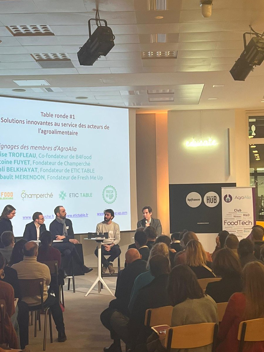 Soirée du club <a href="/_Agroalia/">Agroalia</a> au @BpifranceHub. Table ronde, networking. Merci aux membres et partenaires d'être fidèles au rendez-vous.
