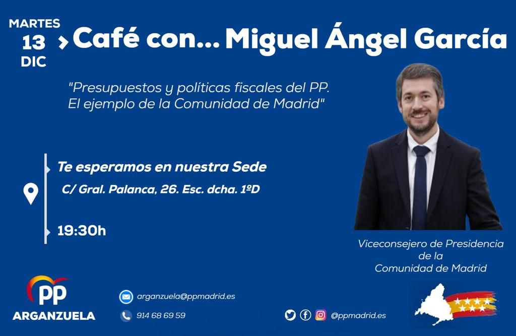 Apunto de empezar nuestro #CaféCon... #MiguelÁngelGarcía, viceconsejero de Presidencia de la #ComunidadMadrid.