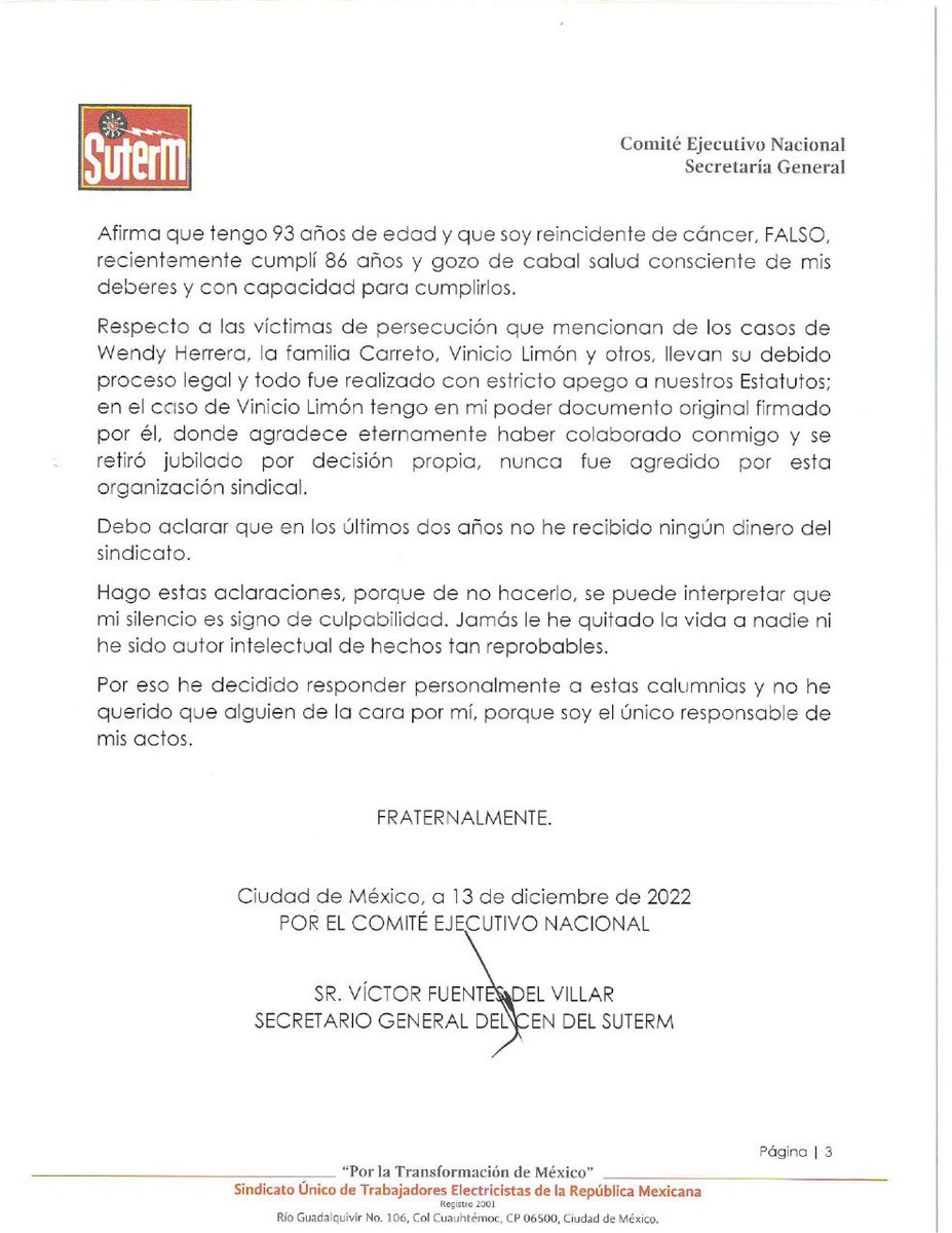 SUTERM_NACIONAL's tweet photo. Comunicado 13 de Diciembre. https://t.co/FDVAgND8zv