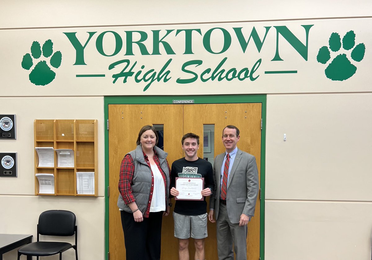 Congratulations to ⁦<a href="/the_drayster/">Dray Caldwell</a>⁩, 2023 Lilly Foundation Community Scholarship winner!  Well deserved!  ⁦<a href="/YorktownHighSch/">Yorktown High School</a>⁩