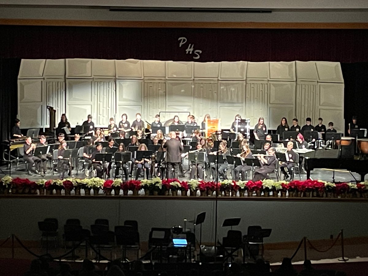 What a beautiful winter concert for PMS last night; check out these photos--including a very special guest. Thanks for all your hard work students, Mr. Botbyl, and Ms. Mickle.