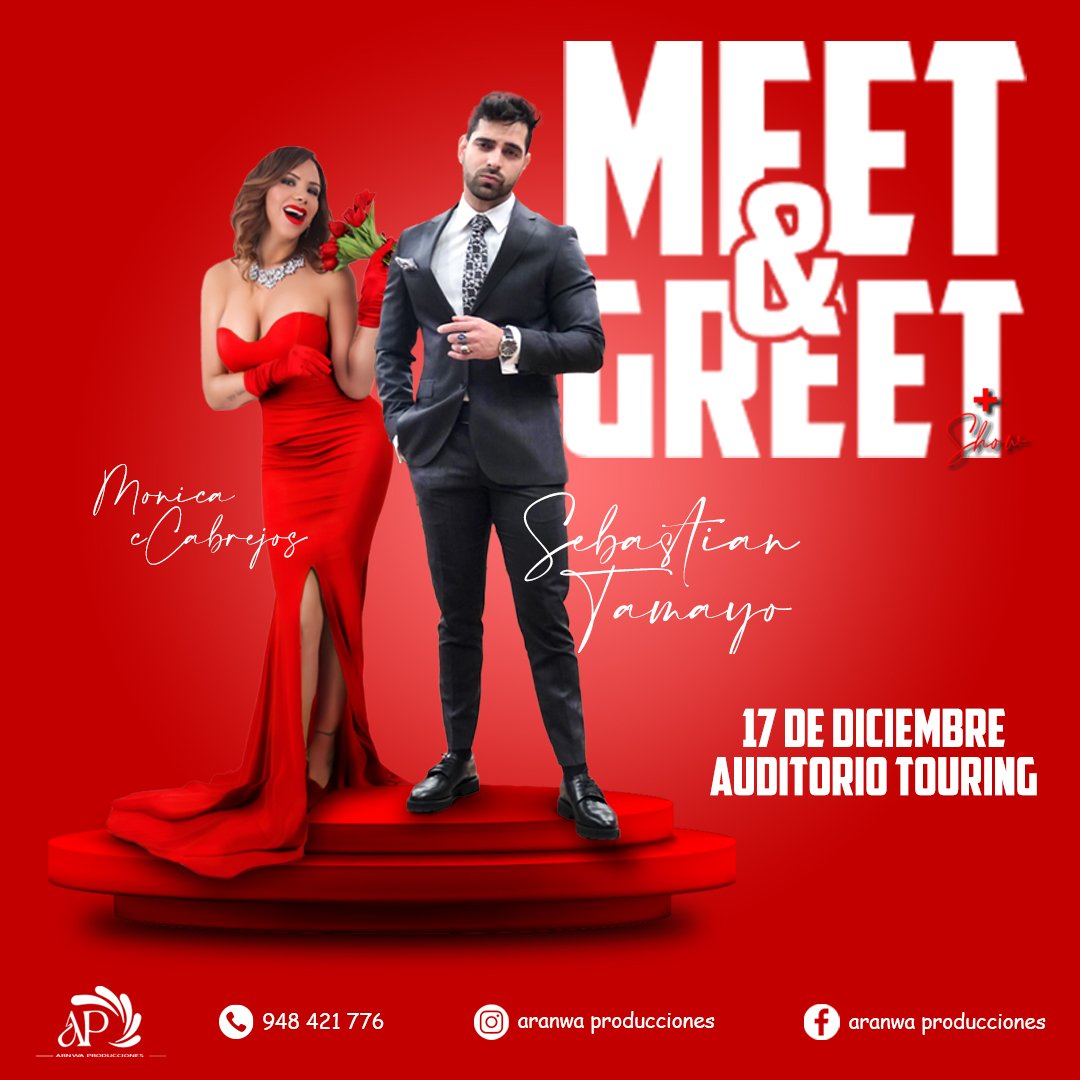 AranwaProd's tweet photo. Acompaña a Sebastián en esta su primera visita al Perú y comparte junto a él momentos agradables.
🗓 17 de Diciembre
⏰ 8:00 pm
📍Auditorio TOURING
Además contará con la presencia de @monicacabrejos! Las risas y la diversión están garantizadas con este dúo🔥
.
#meetandgreet #Peru https://t.co/QbkhqNsE7f