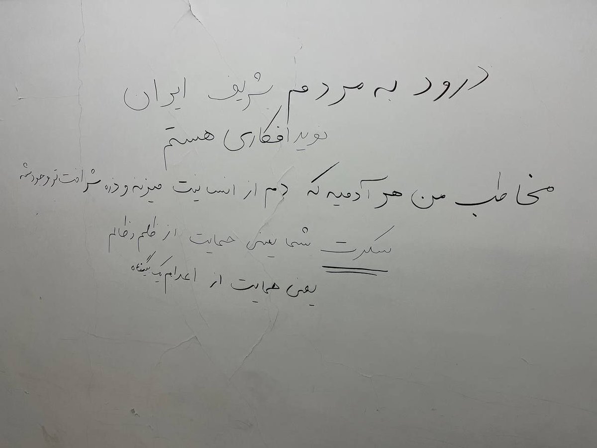 GhonchehAzad's tweet photo. درود به مردم شریف ایران، نوید افکاری هستم. مخاطب من هر آدمیه که دم از انسانیت می‌زنه و ذره‌ای شرافت تو وجودشه. «سکوت» شما یعنی حمایت از ظلم و ظالم، یعنی حمایت از اعدام یک بی‌گناه.

دانشگاه بهشتی، پردیس عباس‌پور #مهسا_امینی https://t.co/ebrAEnzdVw