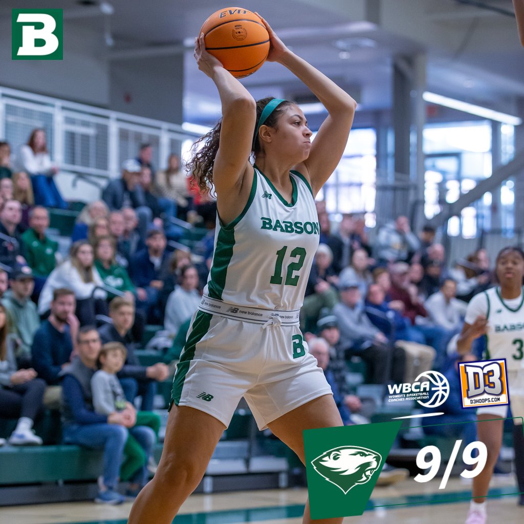 .@babsonwhoops is ranked 9th in the latest <a href="/WBCA1981/">Women’s Basketball Coaches Association</a> and <a href="/d3hoops/">D3hoops/Patrick Coleman</a> polls, returning to the top 10 for the first time since 2011. #GoBabo