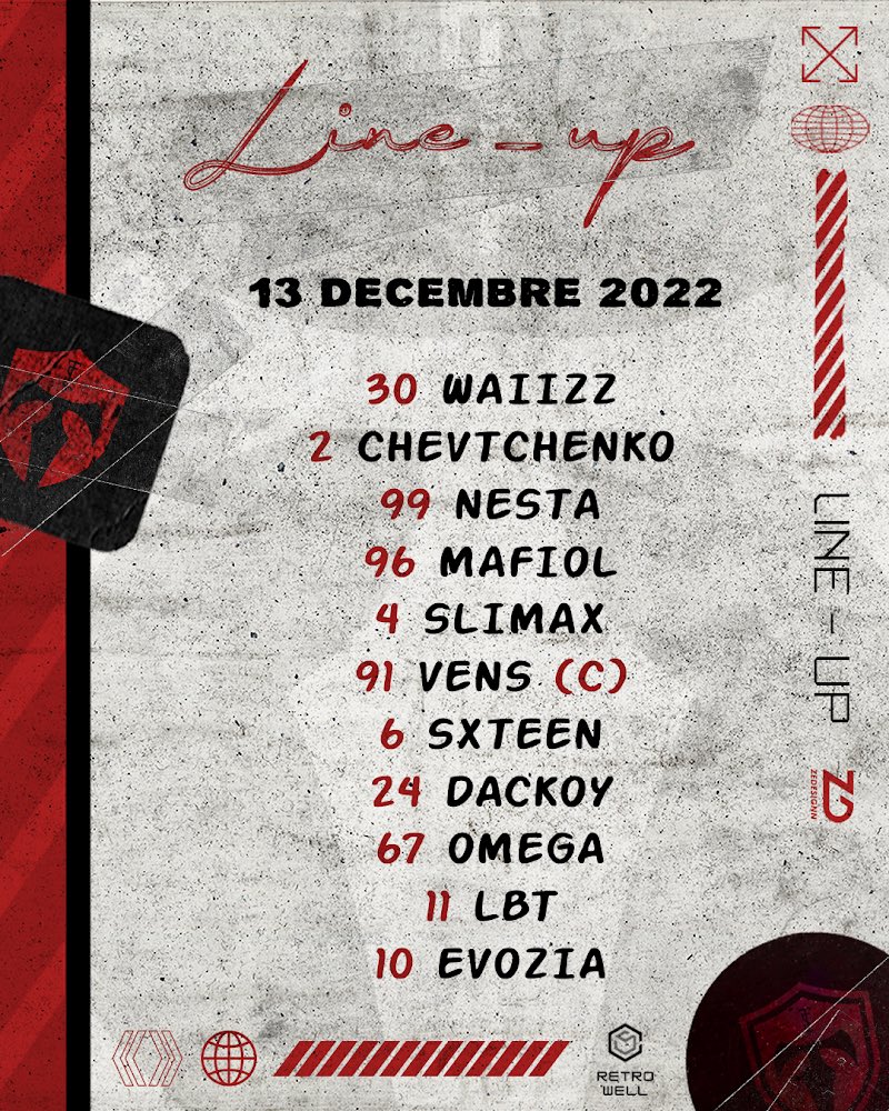 1983fc_'s tweet photo. Notre 11 de départ de ce soir 🔴

Les 🐆 de TS4 devront donner le maximum ce soir 🔥🔥

Sponsor : @WellRetro 

On vous donne RDV à 21h sûr :
📺 https://t.co/WaxBLX5CMi https://t.co/jl5IwofAVX