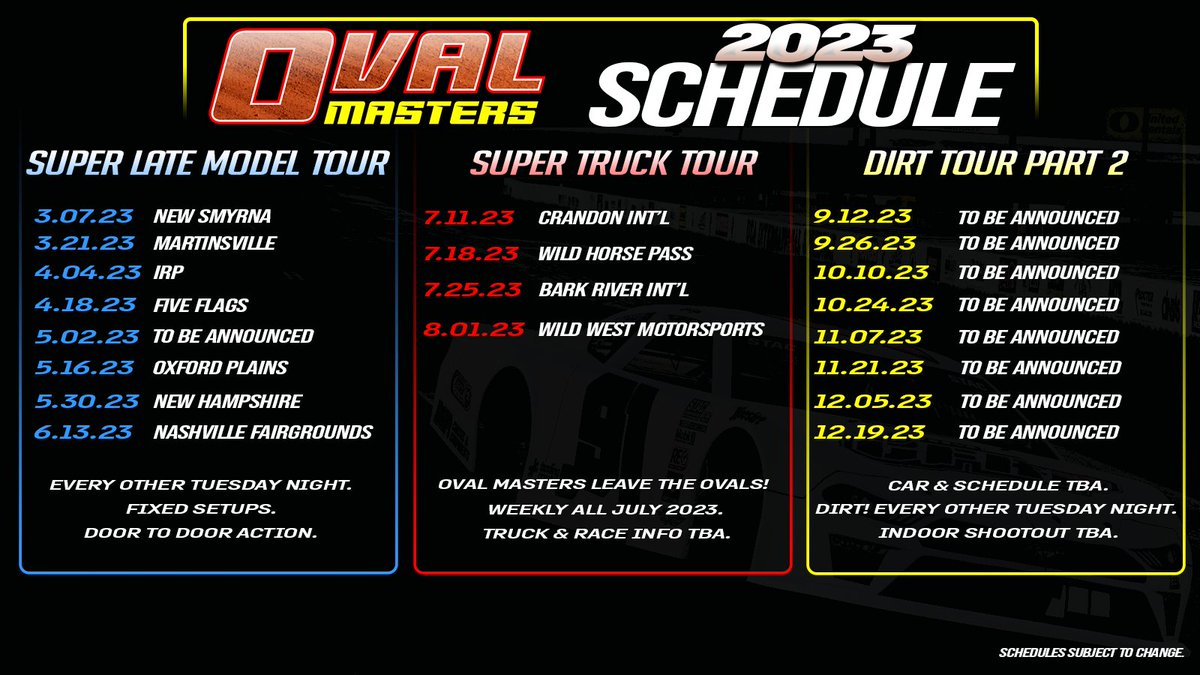 HEY! Here is our 2023 plans! We've got a little bit of everything going on around here. 
Sign ups for the SLM series will open in January.