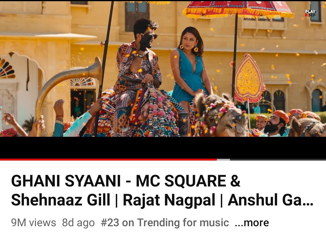 sachintharu75's tweet photo. Congratulations guys #GhaniSyaani complete 9M #ShehnaazGill #McSquare #PlayDM and still trending on YT 23 positions in Nepal https://t.co/owuvZbQRTc