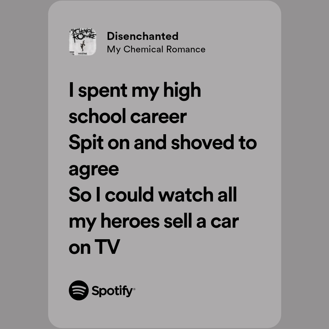 other songwriters: i wasted my life
my chemical romance: