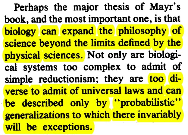 mikeklymkowsky's tweet photo. Douglas Futuyma on Ernst Mayr's "The Growth of Biological Thought" https://t.co/Ccvgvcbw6v