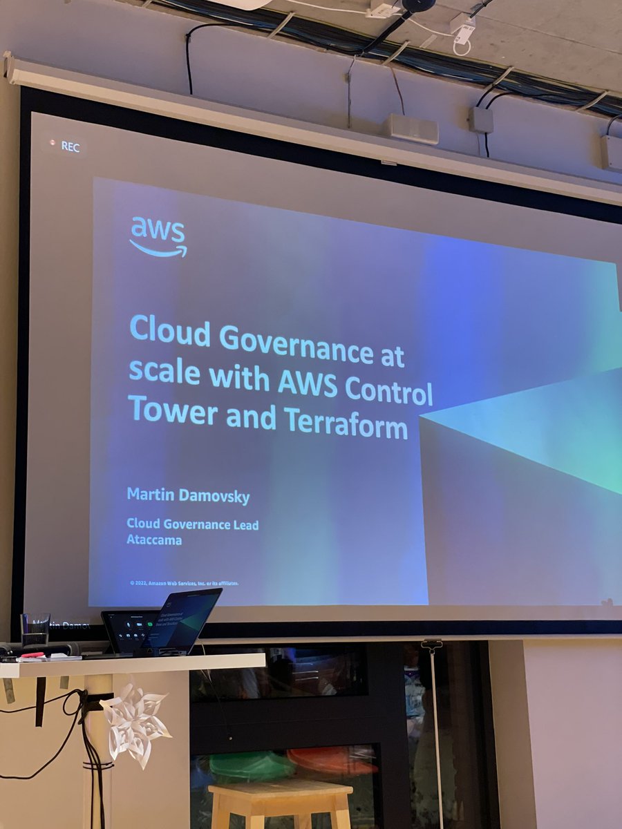 PurpleLABlife's tweet image. And now @damovsky on stage 💪 speaking about #Terraform and #awscontroltower great one thank you 👏