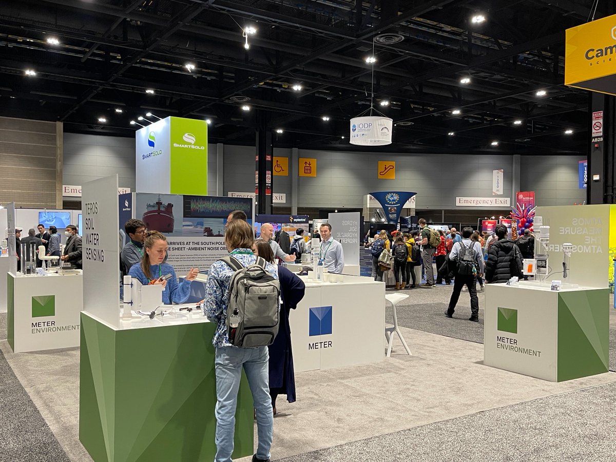 meter_env's tweet photo. Attending #AGU22?
We are at booth 1501 and we're here to help with innovative research solutions in weather monitoring, soil moisture sensing, and cloud data logging. https://t.co/DbTvqmcbAm