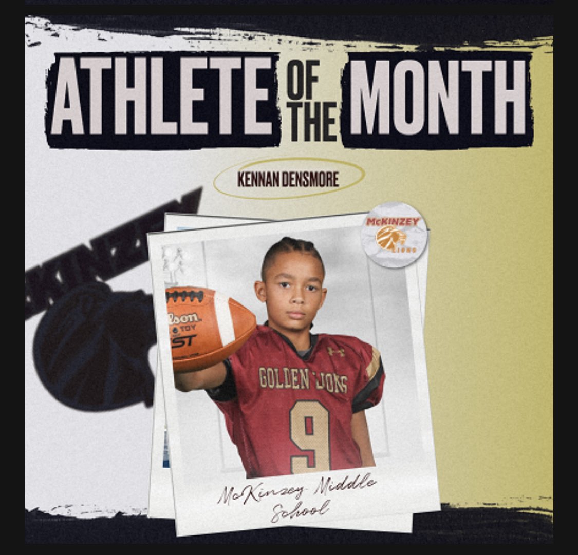 CMMSGoldenLions's tweet photo. Congratulations to Kennan Densmore, who was chosen as one of @MISDathletics November Athletes of the Month! Back-to-back nominations for @CMMSGoldenLions 💪💪💪#mckinzeygoldenlions #goldenmindset https://t.co/gPD2sp03uD