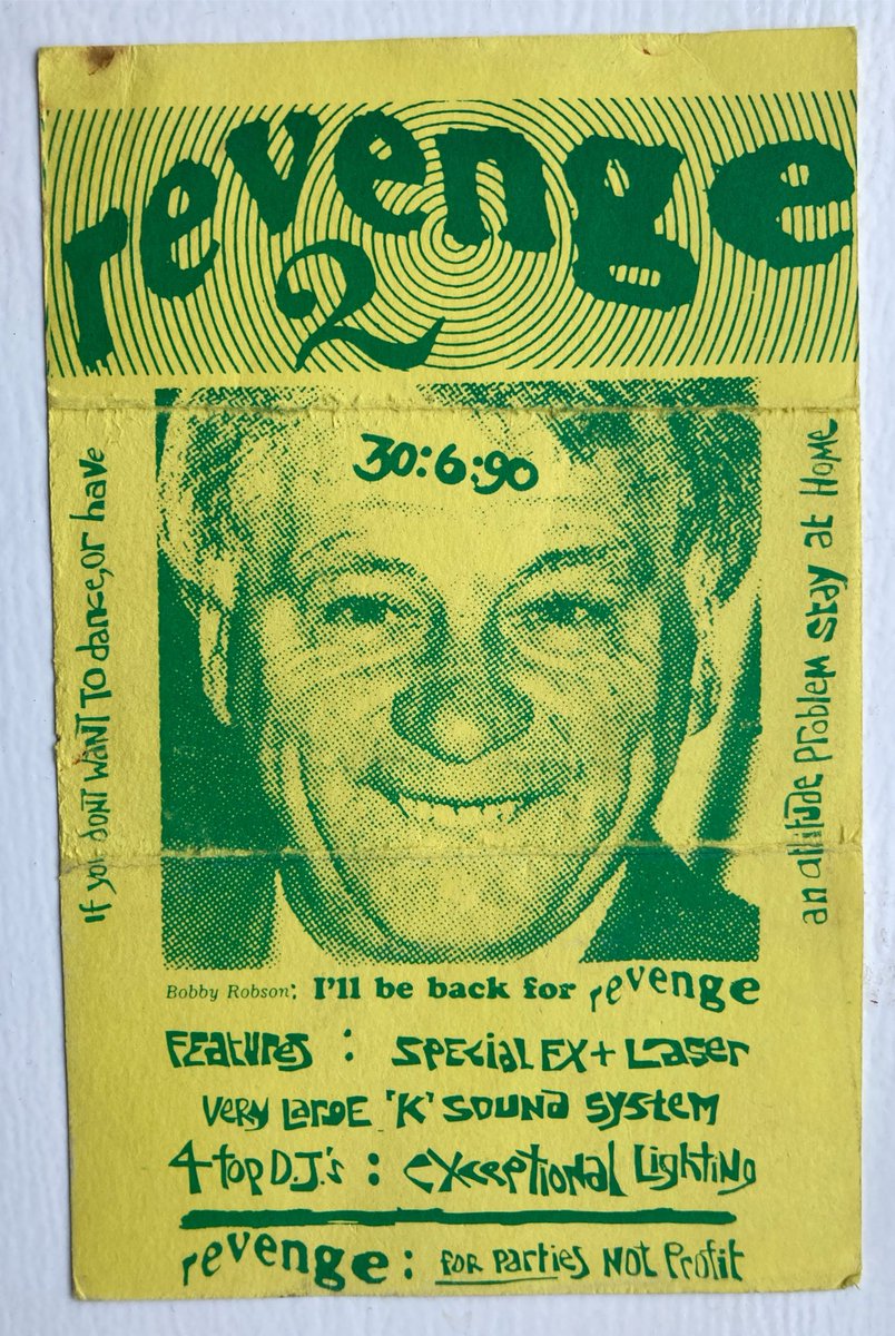 I will post an artefact each day until I forget #30

Flyer: Revenge 2. 1990