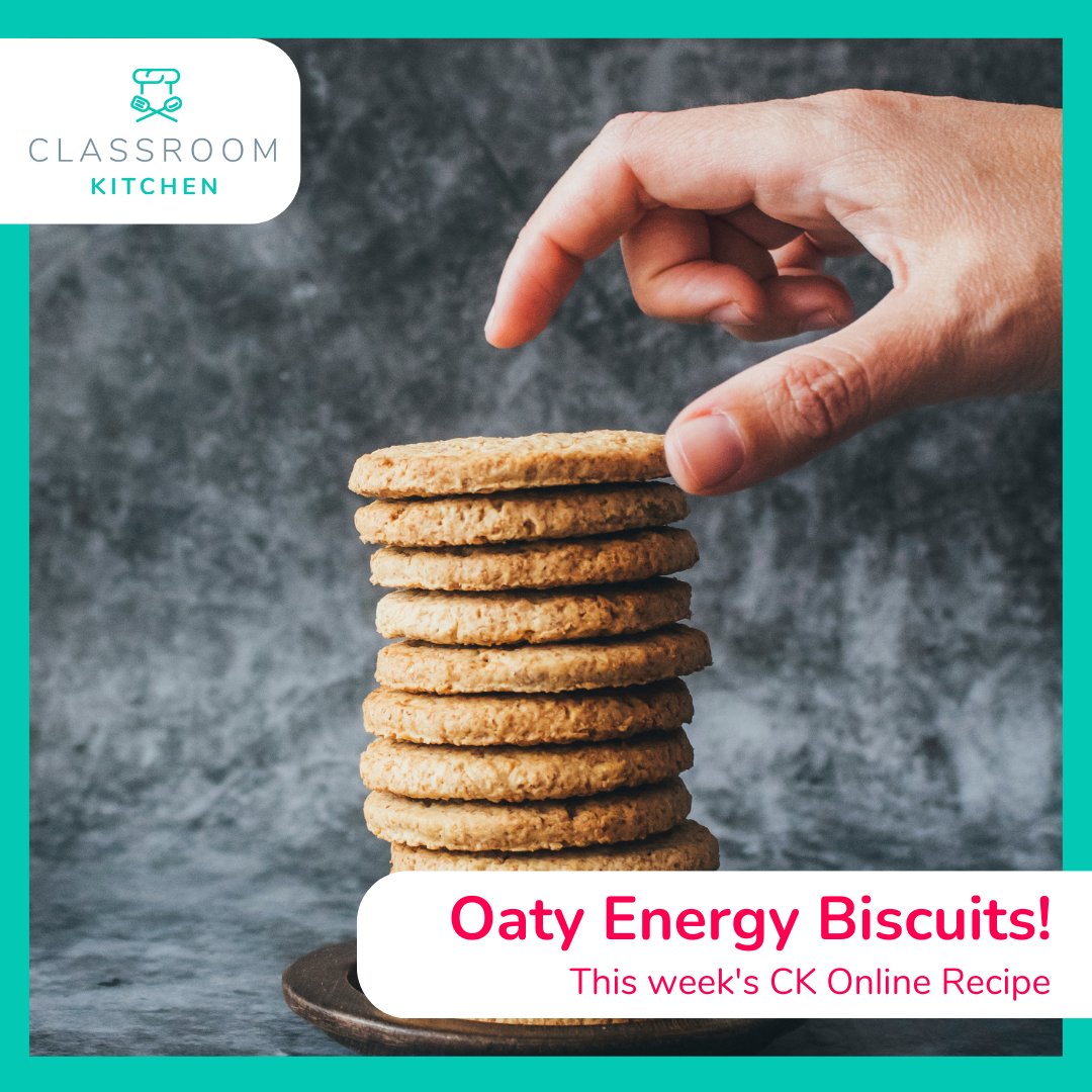 ClassroomK's tweet photo. What's on the CK Menu this week...
This week, our Classroom Kitchen Online schools will be making: Oaty Biscuits
#educooking #CKOnline #educationuk #schoolsuk #primaryteacher https://t.co/PdtpMhhTZq