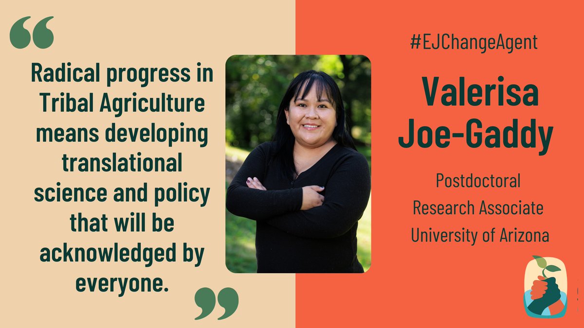 Meet another emerging leader in environmental and climate justice-- Valerisa Joe-Gaddy! Read their full bio on our website agentsofchangeinej.org/fellows/valeri… and be sure to follow them on Twitter at 
<a href="/vmjoegaddy/">Dr. Valerisa Gaddy</a>. As a bonus, be on the lookout tomorrow for a new podcast episode ft. Val 👀